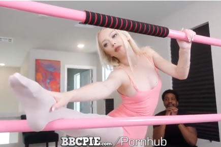 BBC pie porn videos - Braylin Bailey balerina creampie